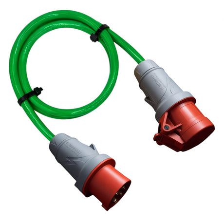 Mennekes CEE-Verlängerung 16A/32A - 400V - 5-polig | PUR Gummileitung H07BQ-F 5G1,5mm² - 5G6mm² | 1,00 bis 50,00 Meter | verschiedene Farben