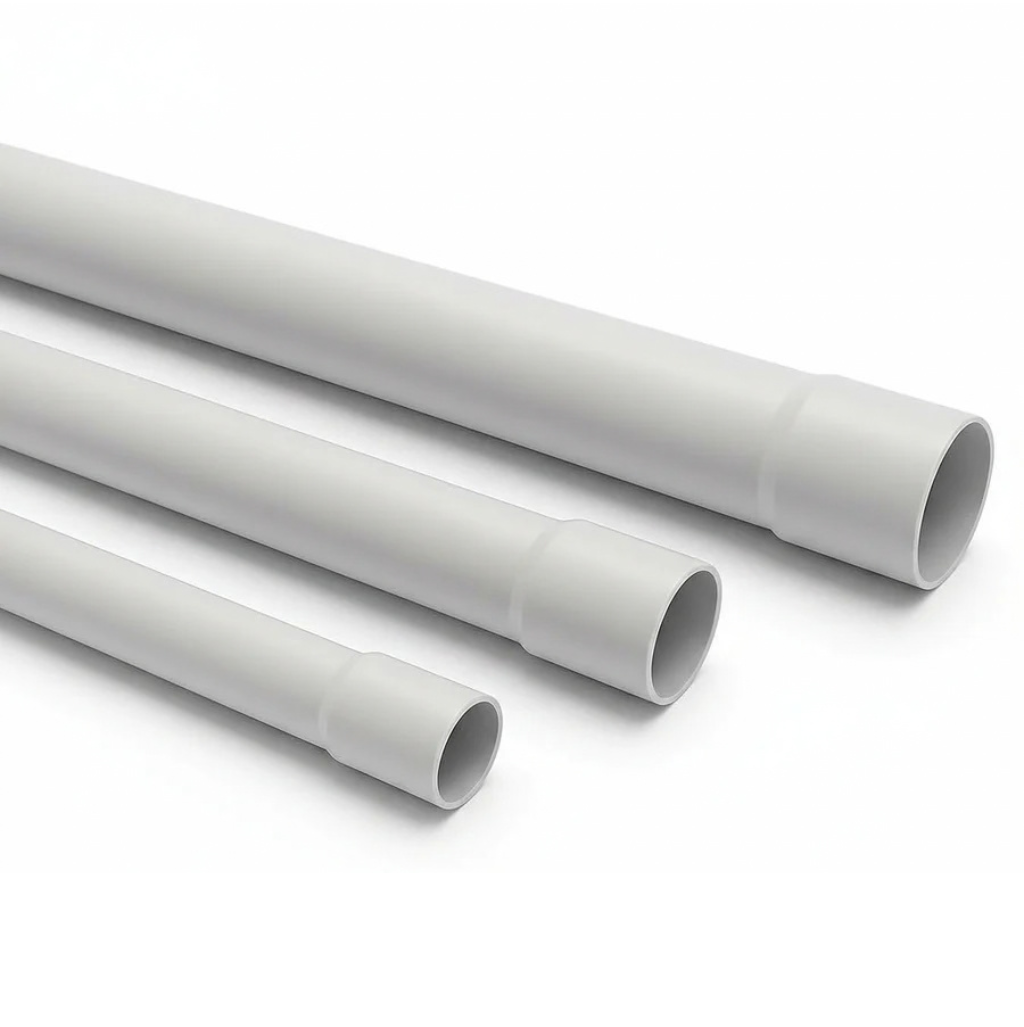 GEWISS Stangenrohr, Leerrohr, Elektrorohr, mit Muffe, 20mm, AS06486, 2m Stange, VPE: 48 Meter