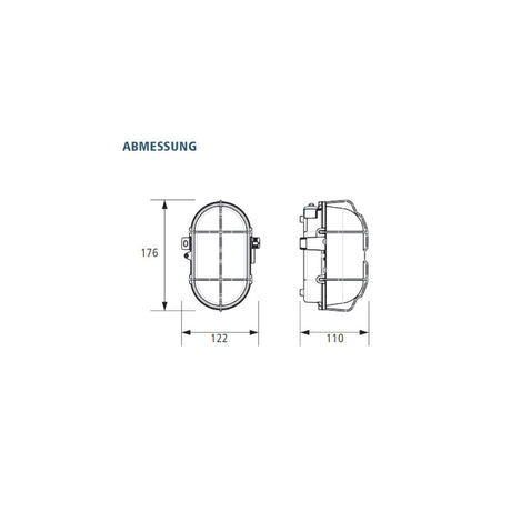 Ovalleuchte LED, 10 W, Lichtfarbe einstellbar, IP44, weiß