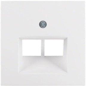 Berker 14098989 S.1 Zentralstück für UAE-Steckdose 2-fach polarweiß glänzend - Sanos-Elektroshop.de