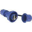 Vollgummi-Schuko-Stecker IP68, wasserdicht, blau, PCE 20051-b - Sanos-Elektroshop.de