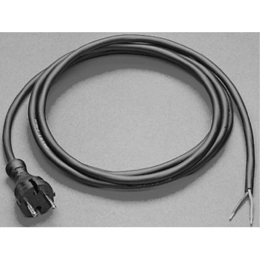 Anschlussleitung H07RN-F 3G2,5, 1,5m, schwarz, 1. Seite Gummi-Zentralstecker, 2. Seite mit Aderendhülsen - Sanos-Elektroshop.de