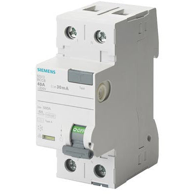 SIEMENS FI-Schutzschalter, 2-polig, Typ A, In: 25 A, 30 mA - 5SV33126 - Sanos-Elektroshop.de