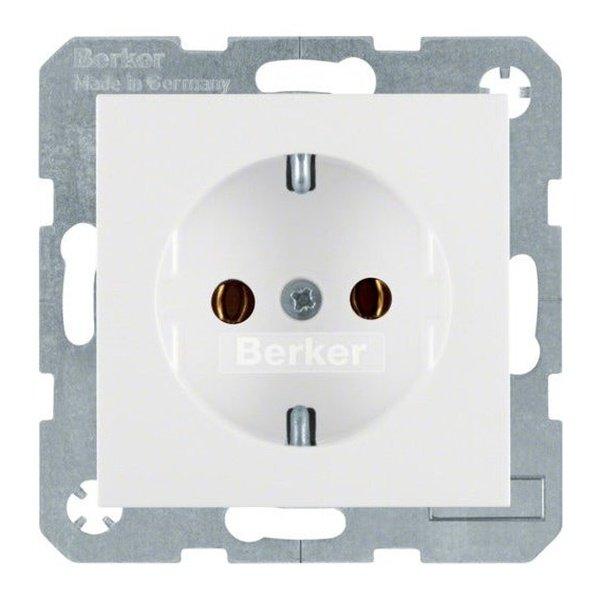 Berker 47438989 S.1 Schuko-Steckdose polarweiß glänzend - Sanos-Elektroshop.de