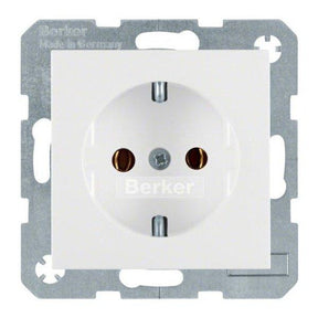 Berker 47438989 S.1 Schuko-Steckdose polarweiß glänzend - Sanos-Elektroshop.de