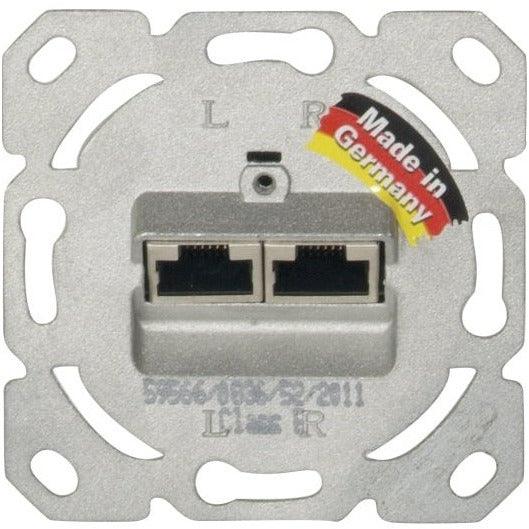 Universal Datendose CAT6 2x45° passt für GIRA, Busch-Jäger, BERKER, JUNG - Sanos-Elektroshop.de