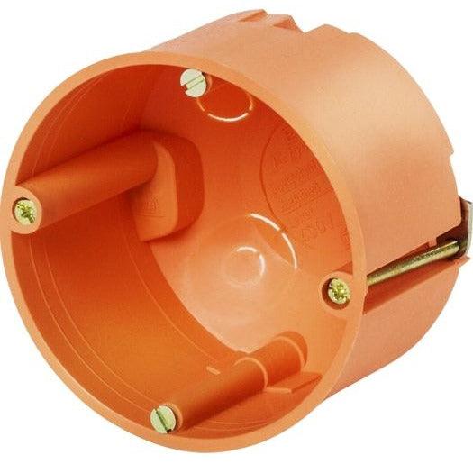 F-TRONIC 7350094 Hohlwand-Dose, 47mm, Ø 68mm, orange mit Metallkrallen, 25 Stück - Sanos-Elektroshop.de