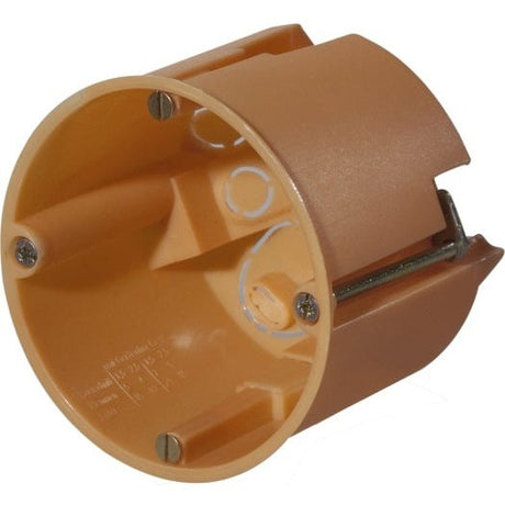 F-TRONIC 7350096 Hohlwand-Dose tief, 61mm, Ø 68mm orange mit Verbindungs-Steg, 25 Stück - Sanos-Elektroshop.de