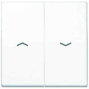 JUNG AS591-5PWW Wippe Symbole Pfeile Zentralplatte für Jalousie-Wippschalter, Serie A/AS alpinweiß - Sanos-Elektroshop.de